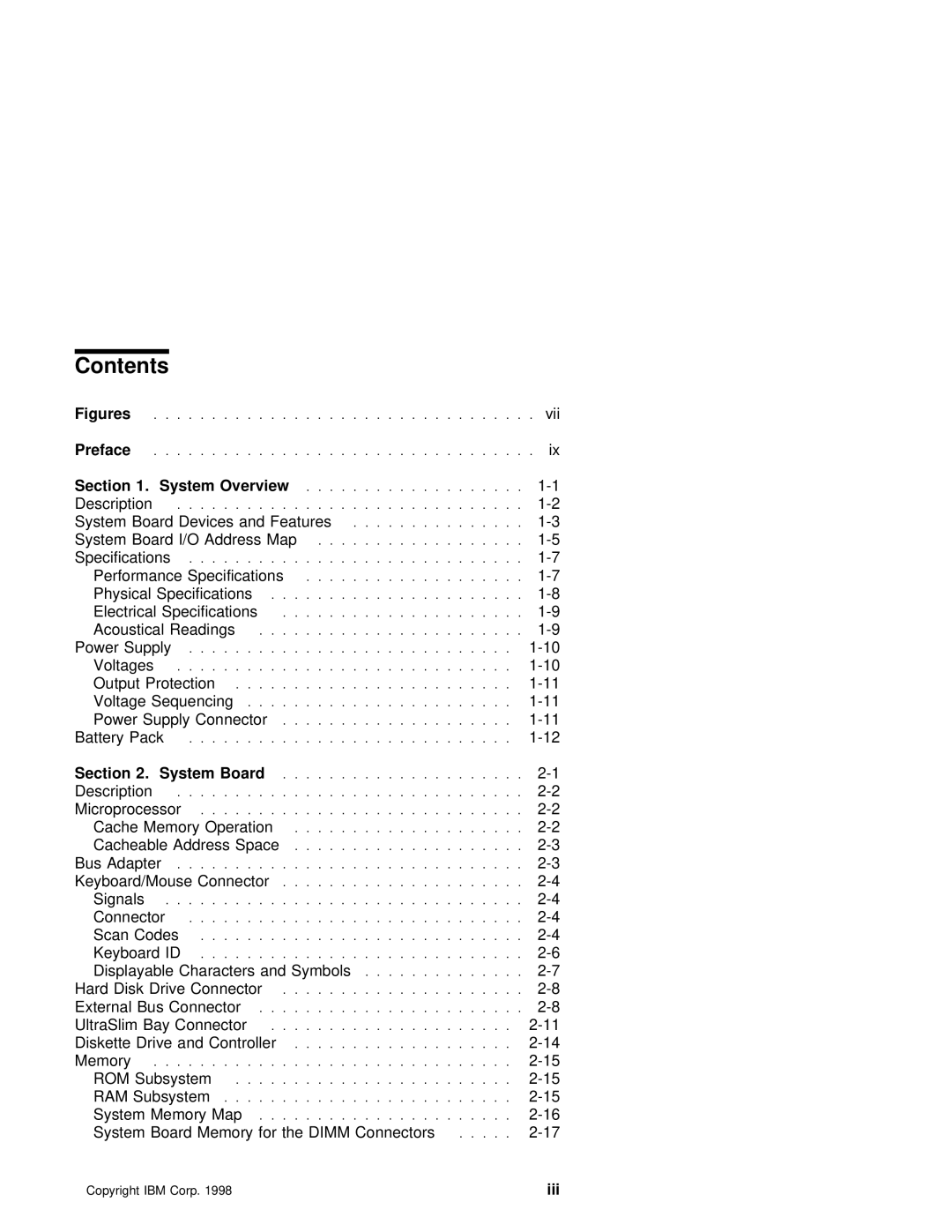 IBM 600 manual Contents 