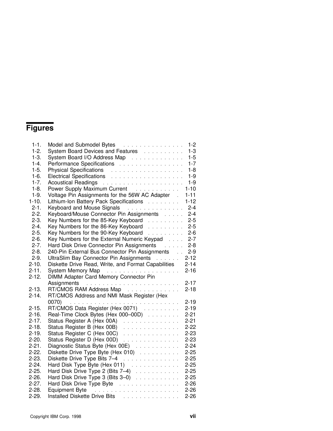 IBM 600 manual Vii 