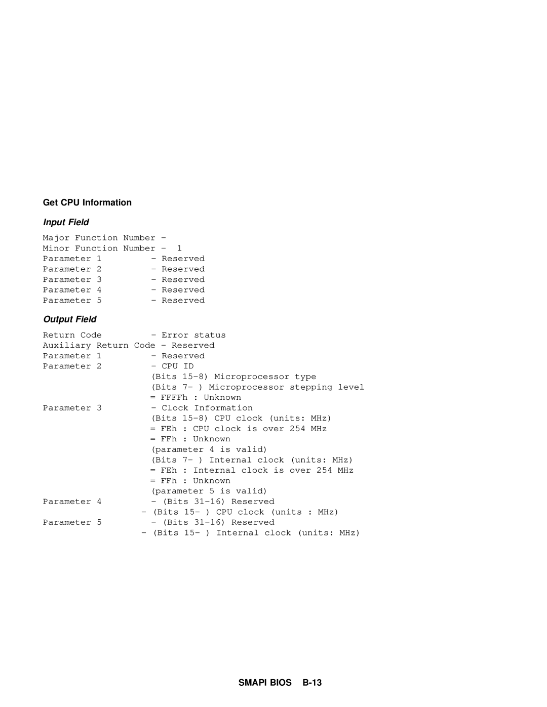 IBM 600 manual Get CPU Information, Cpu Id 