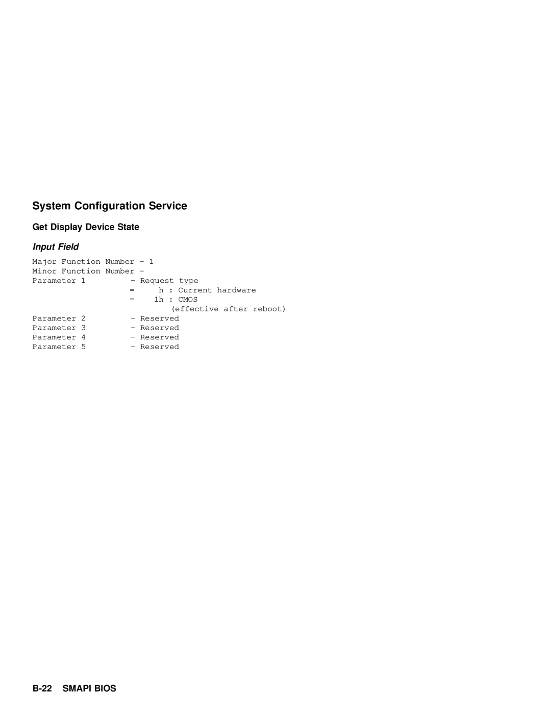 IBM 600 manual System Configuration Service, State 