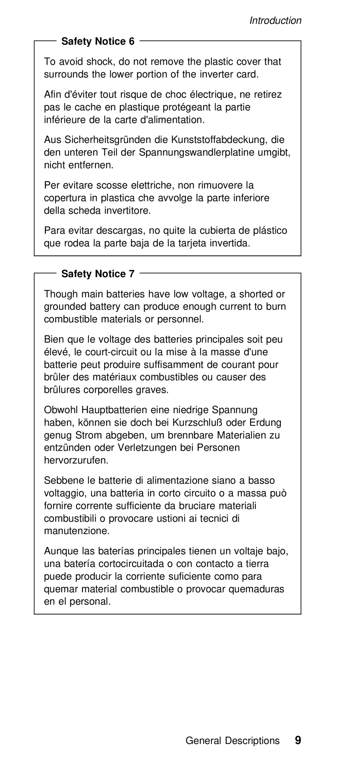 IBM 600/600E (2645) manual Safety Notice 