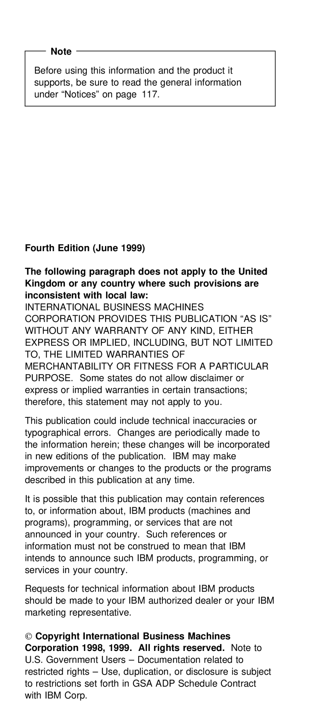 IBM 600/600E (2645) manual 1999, Apply to United, Such provisions are, With local law, Inconsistent 