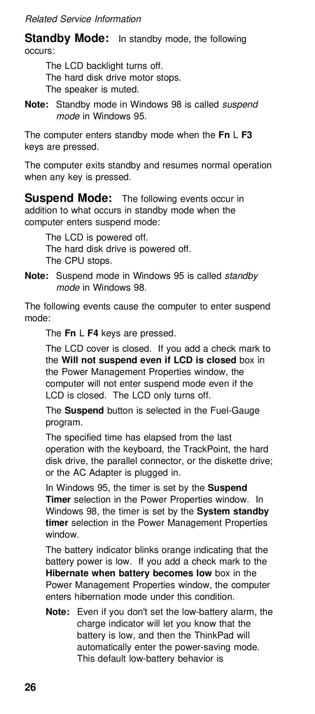 IBM 600/600E (2645) manual TheWill Not, If LCD is, Hibernate when battery becomes lowbox, Timer 