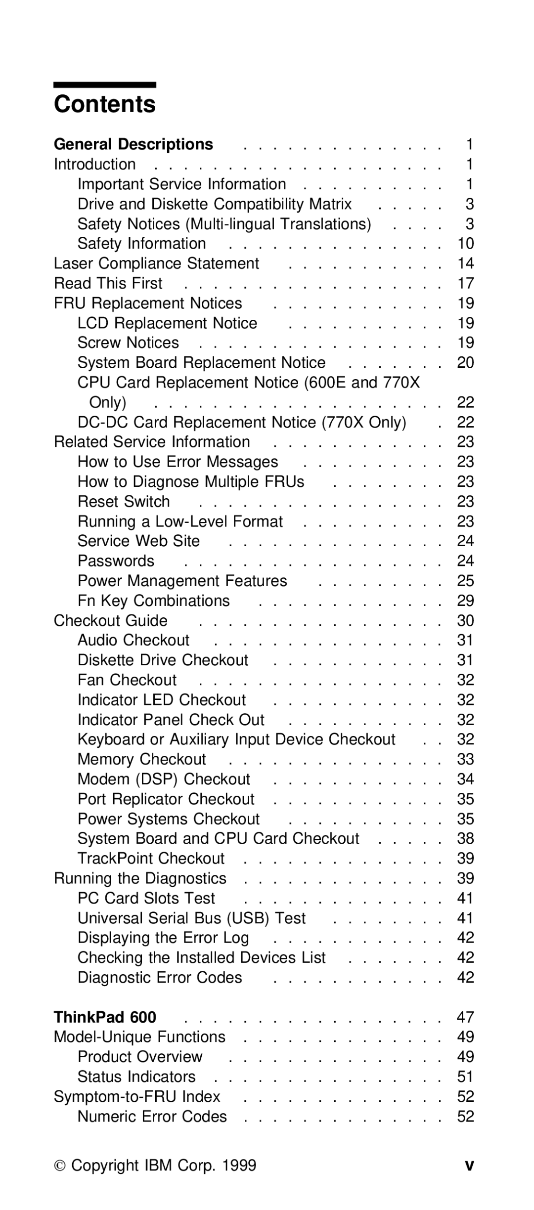 IBM 600/600E (2645) manual Contents 