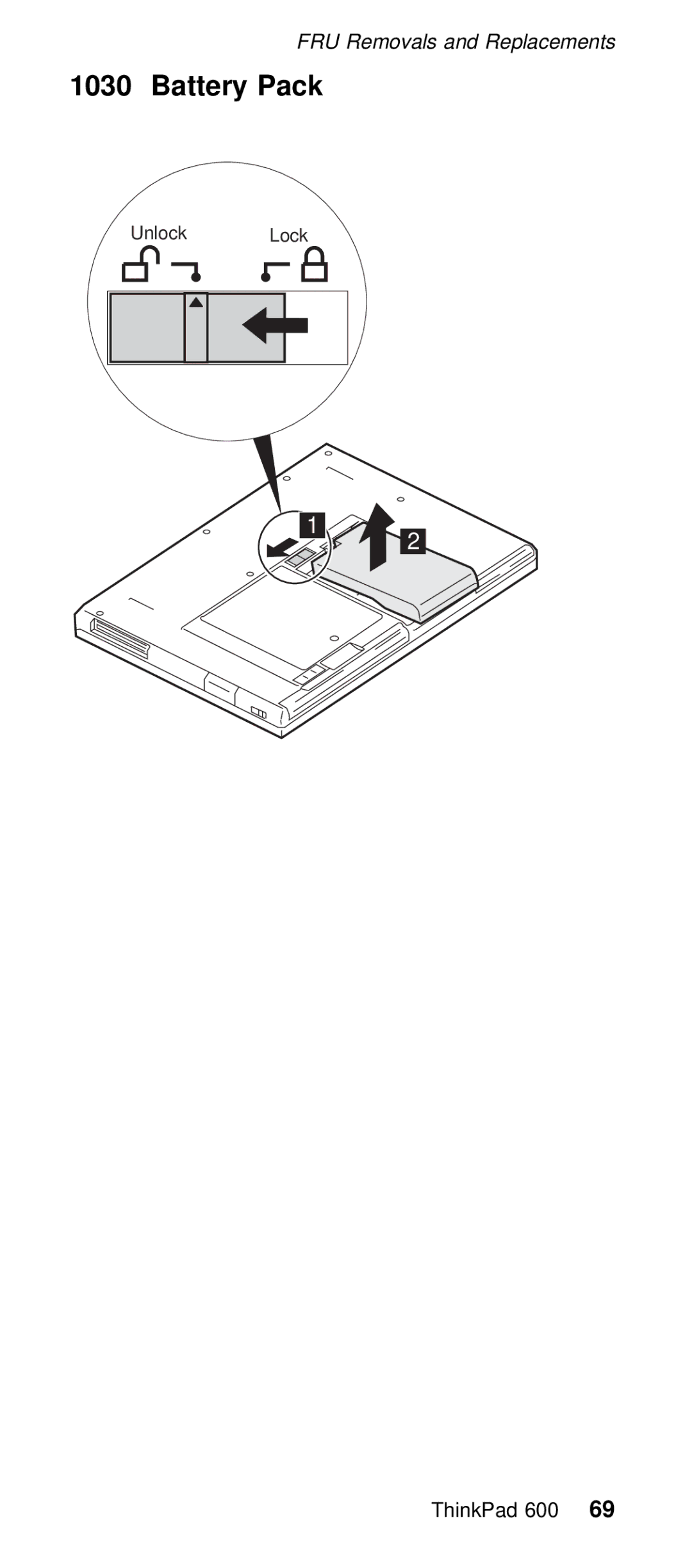 IBM 600/600E (2645) manual Battery Pack 