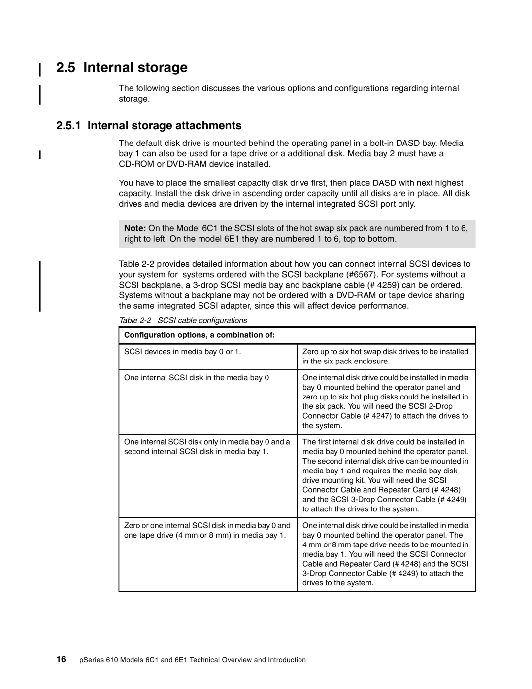 IBM 6.00E+01 manual Internal storage attachments 