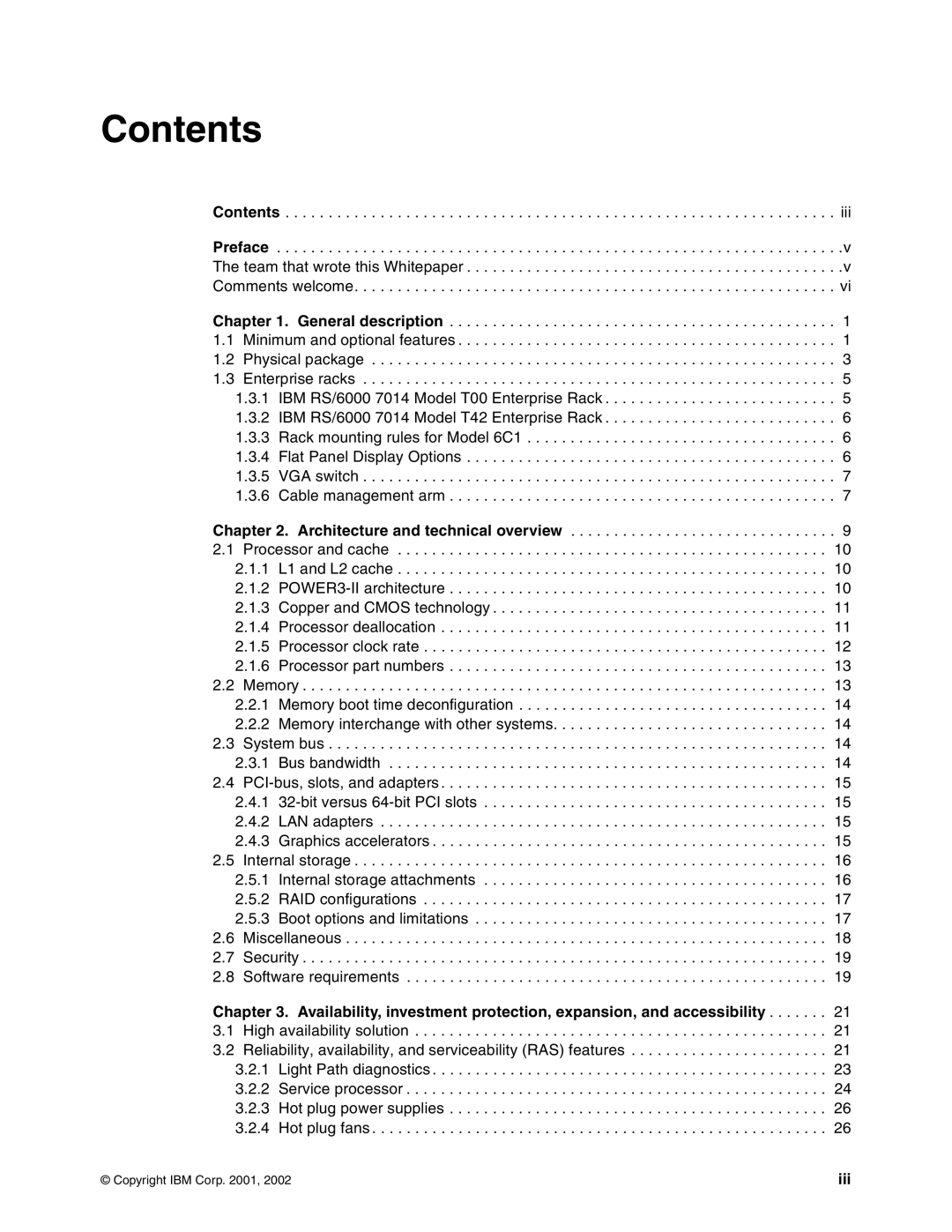 IBM 6.00E+01 manual Contents 