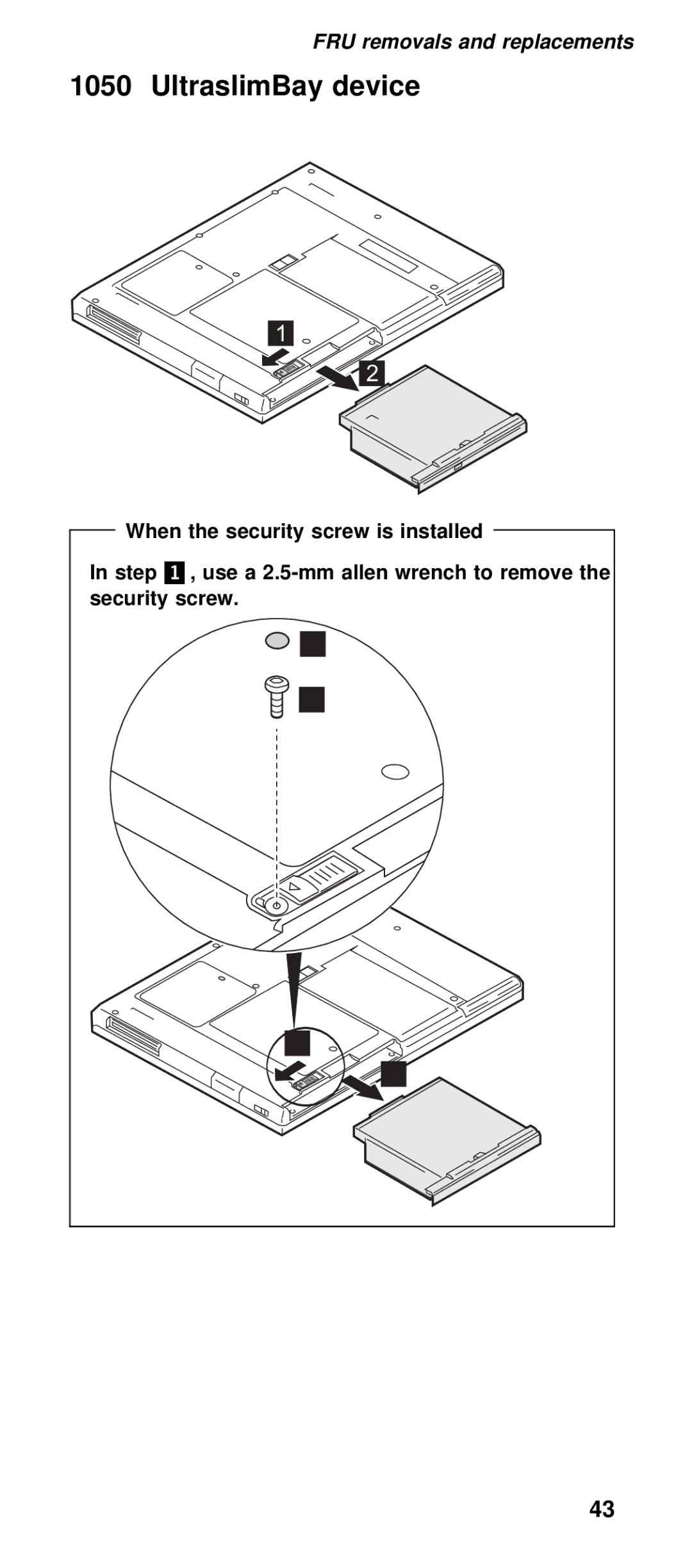 IBM 600X (MT 2646) manual UltraslimBay device, Installed 