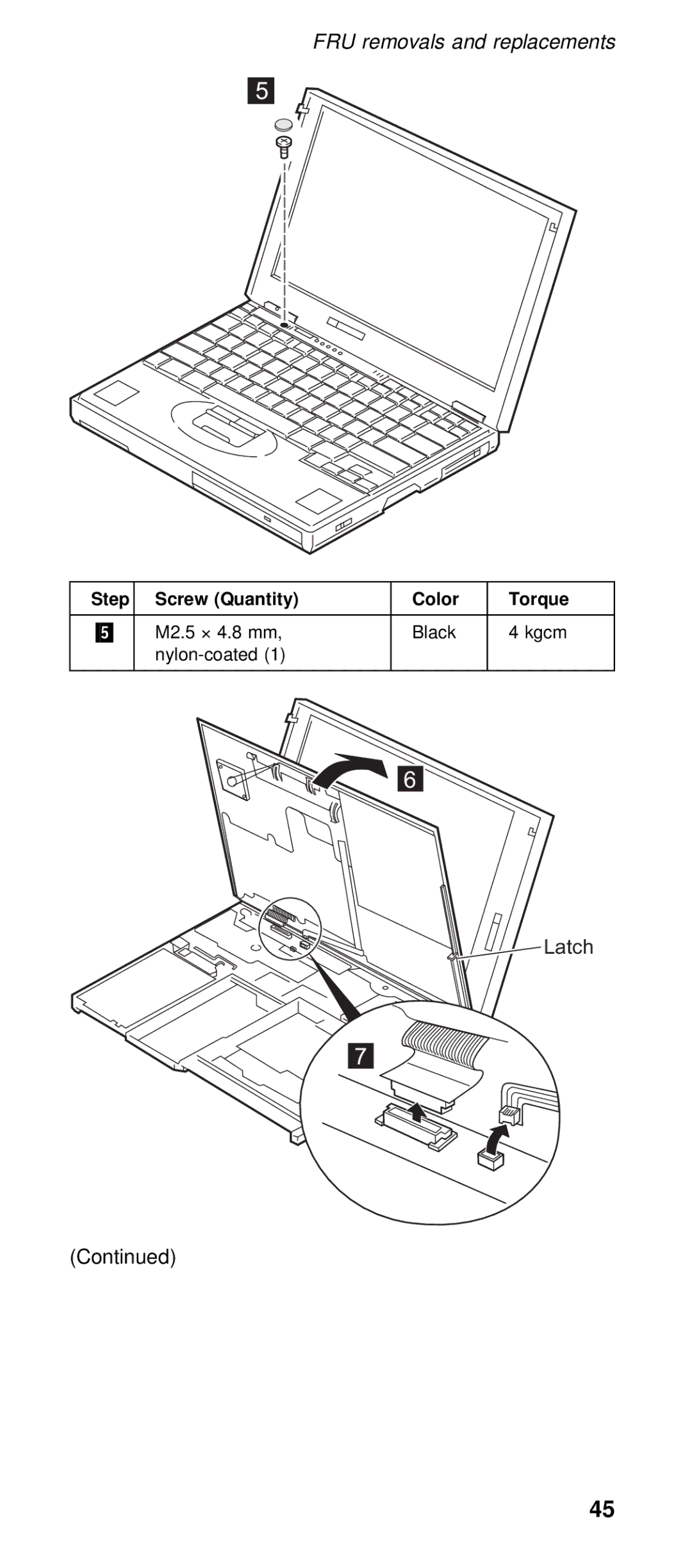 IBM 600X (MT 2646) manual Color Torque 