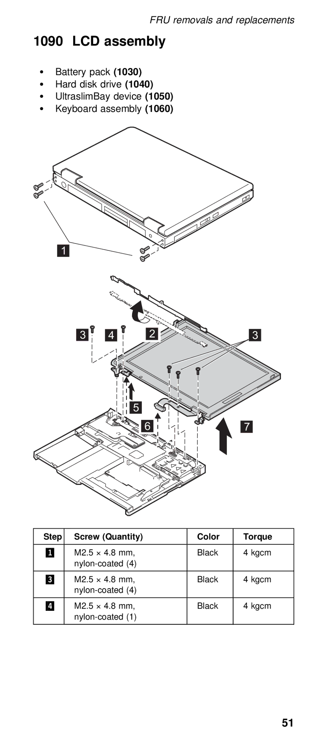 IBM 600X (MT 2646) manual LCD assembly 