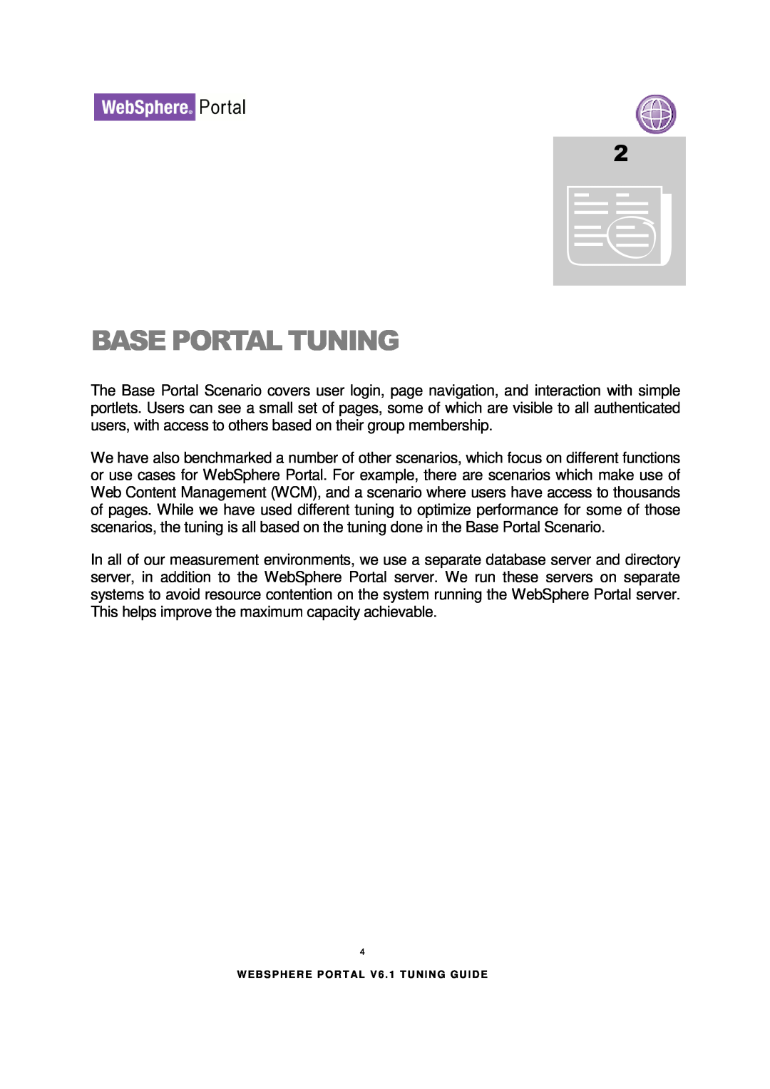 IBM 6.1.X manual Base Portal Tuning 