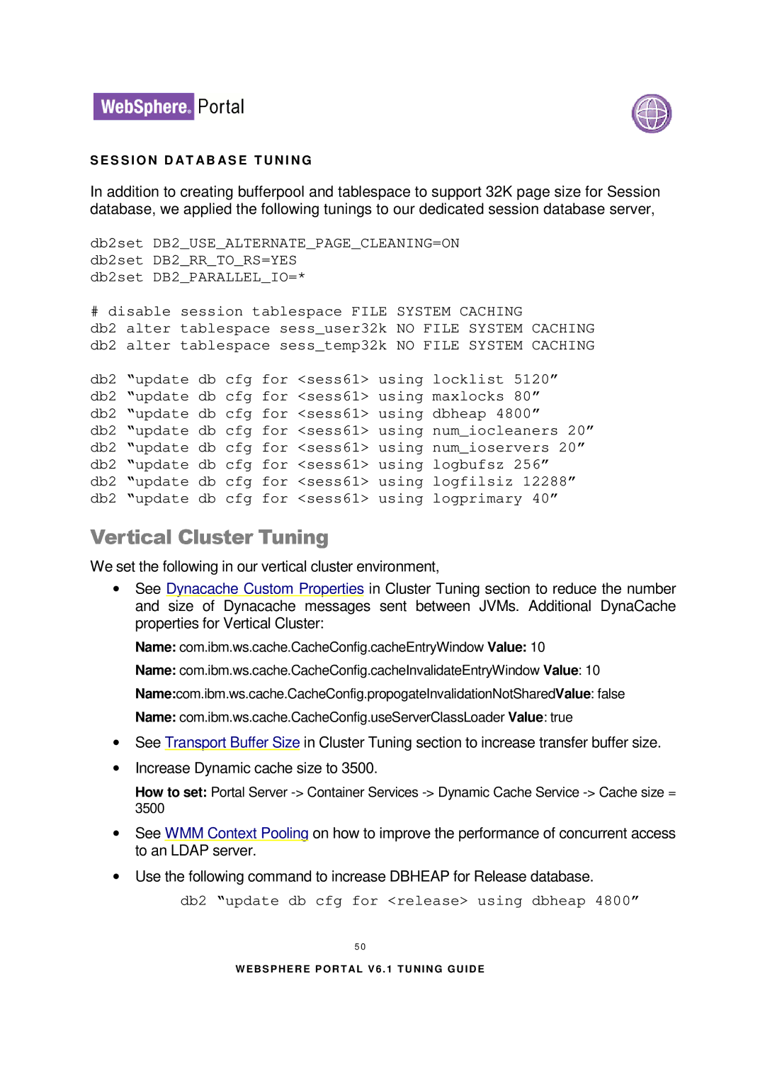 IBM 6.1.X manual Vertical Cluster Tuning 