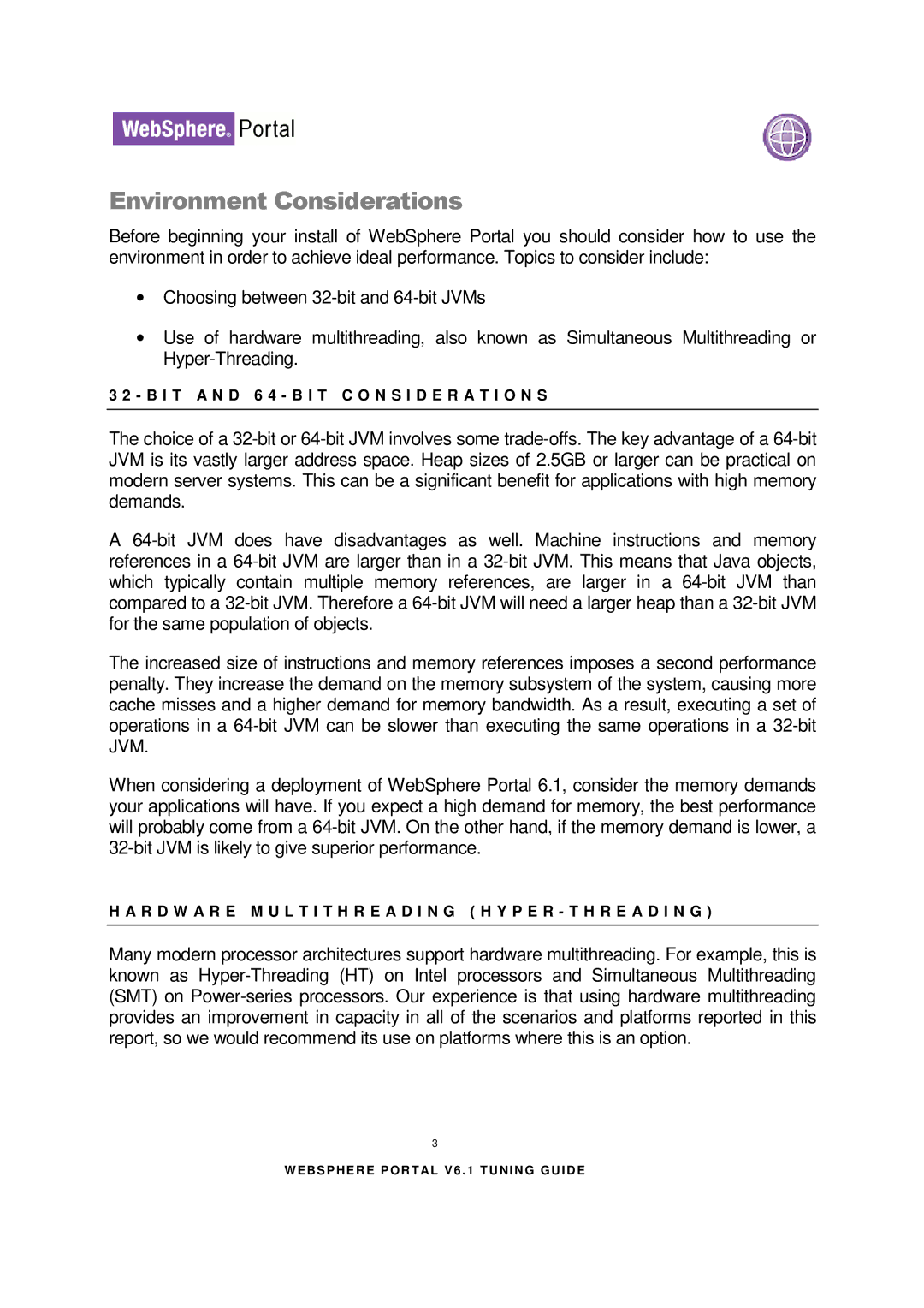 IBM 6.1.X manual Environment Considerations 