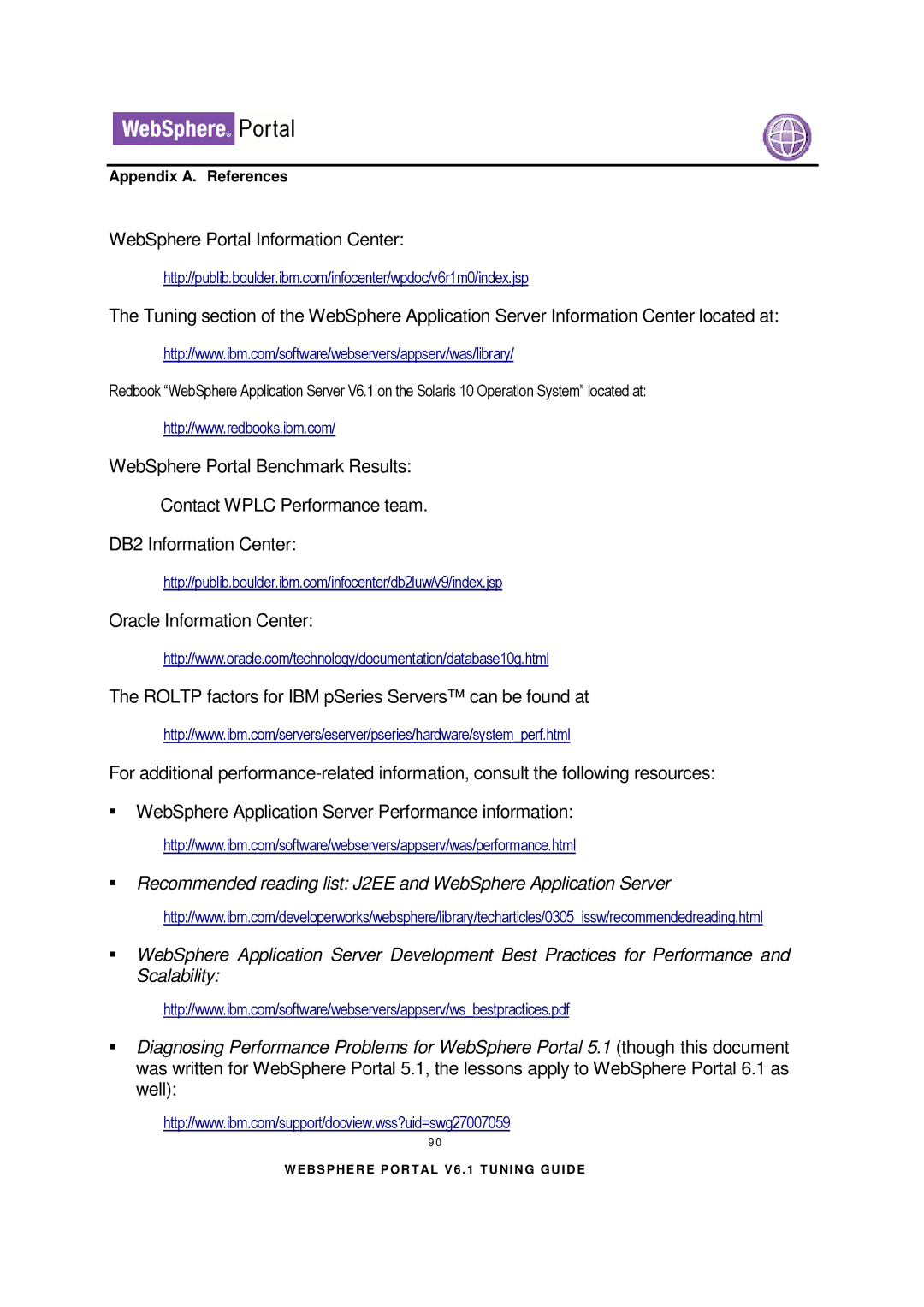 IBM 6.1.X manual Appendix A. References 