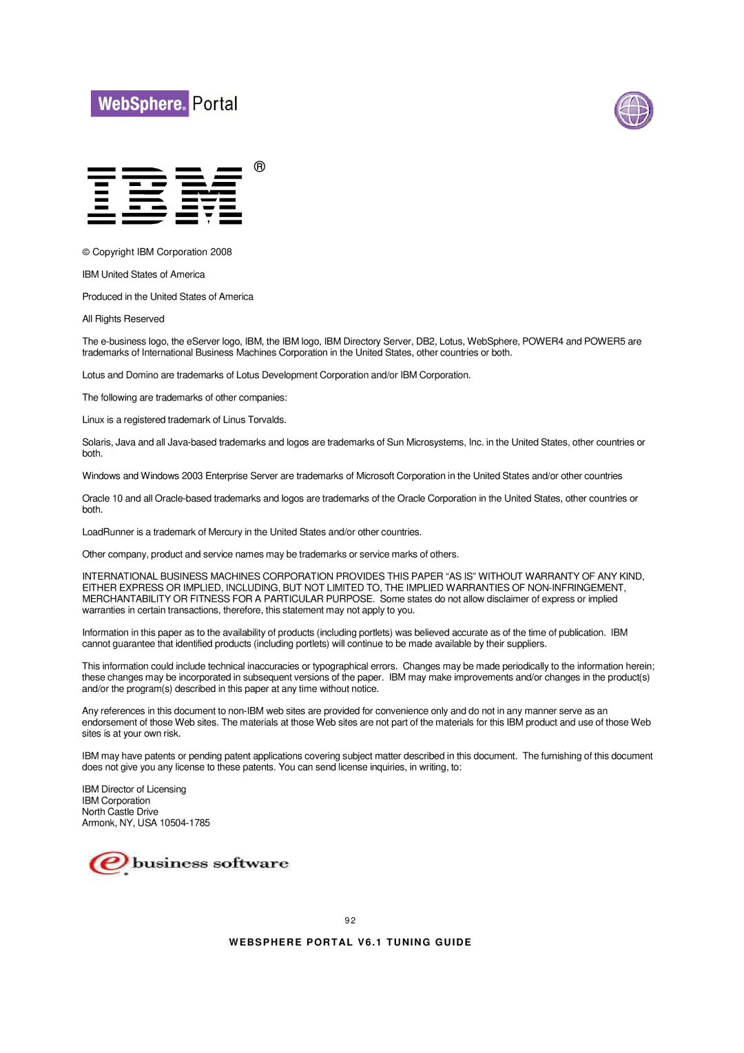 IBM 6.1.X manual BS P HE R E P O R T AL V 6 T U N I N G G U I D E 