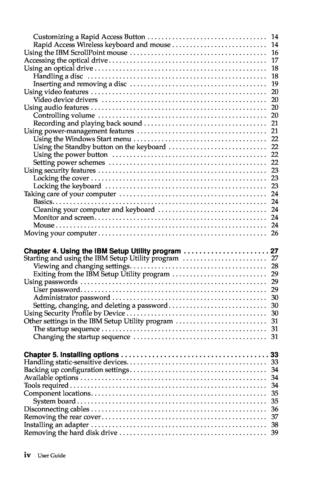 IBM 6274, 2283 manual iv User Guide 