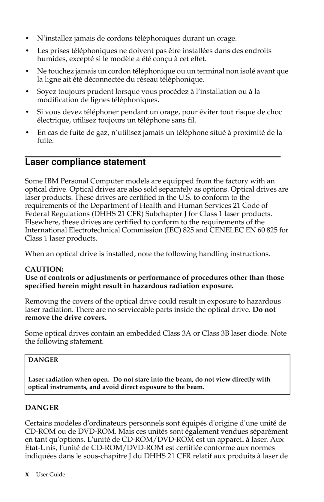 IBM 6274, 2283 manual Laser compliance statement, Remove the drive covers 