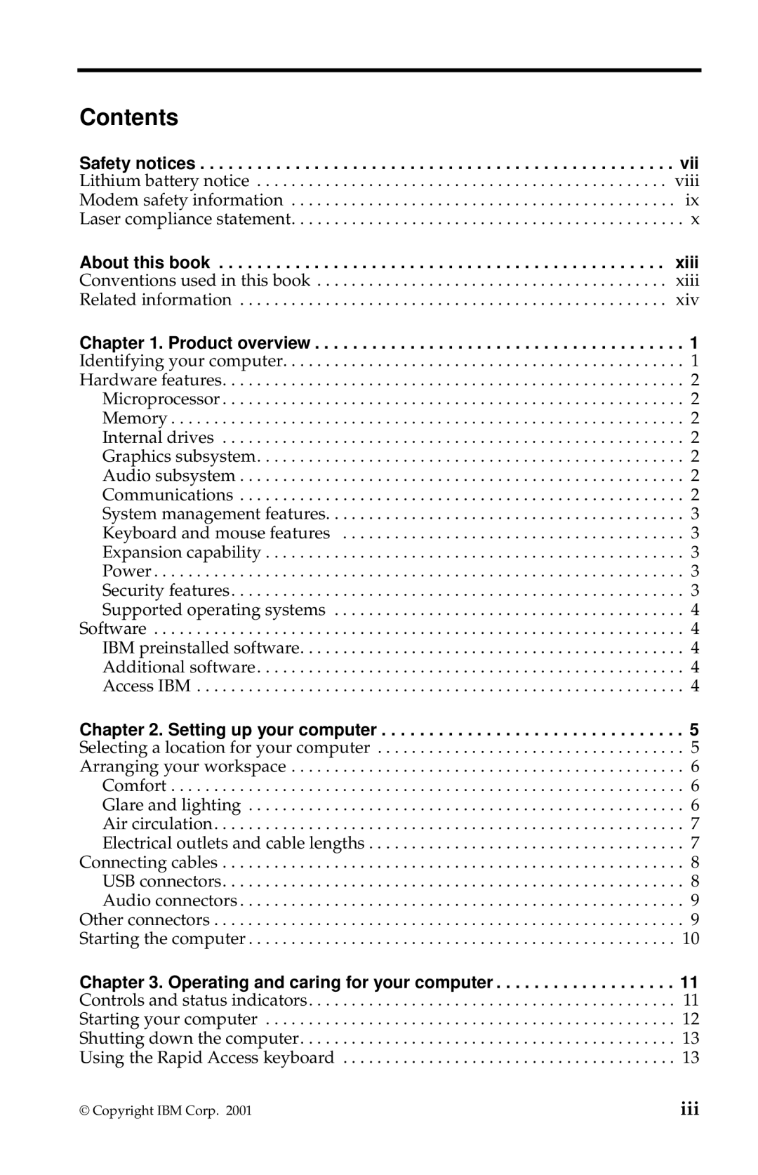 IBM 2283, 6274 manual Contents 