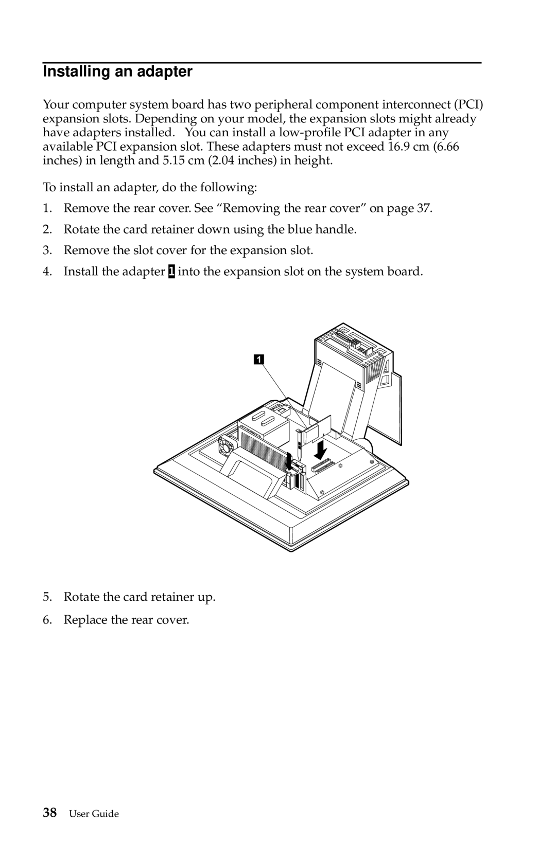 IBM 6274, 2283 manual Installing an adapter 