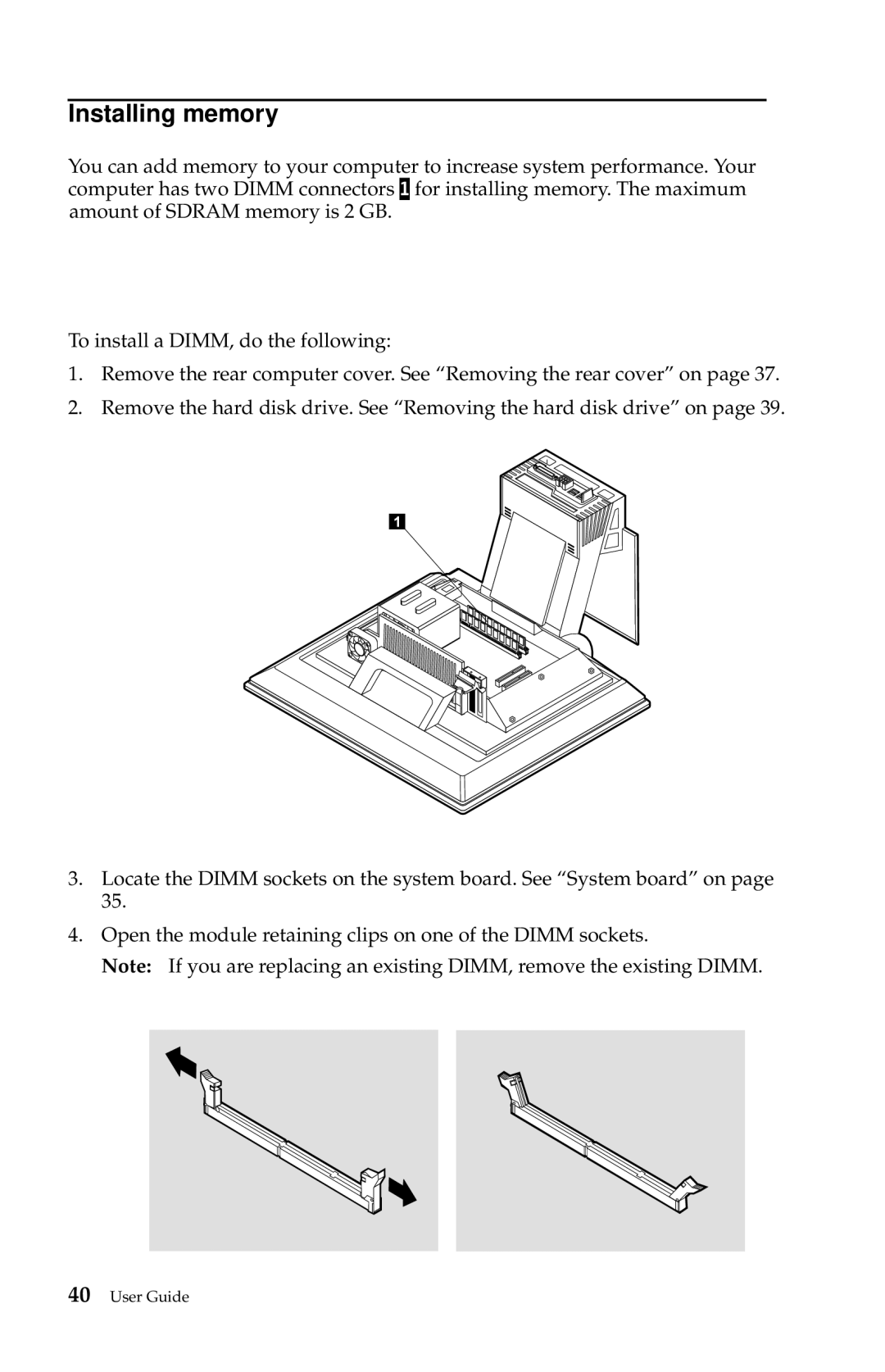 IBM 6274, 2283 manual Installing memory 