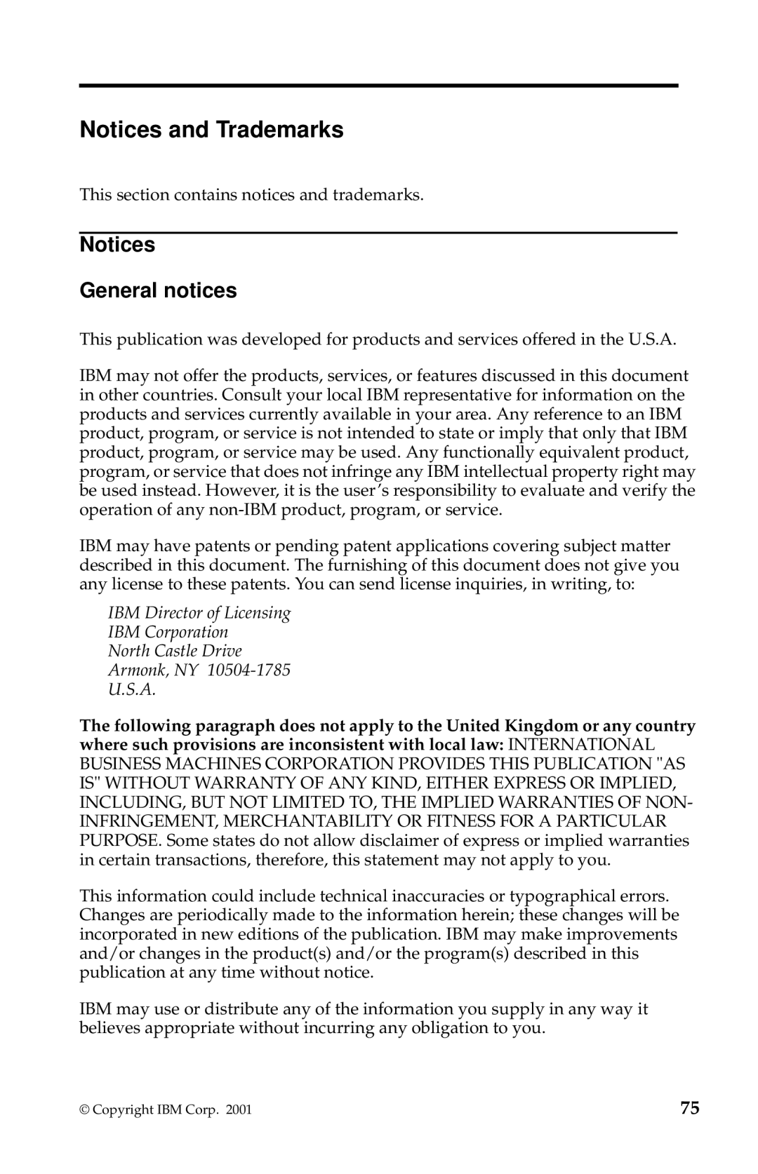 IBM 2283, 6274 manual General notices 