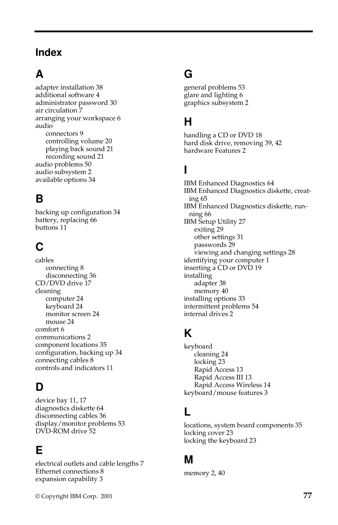 IBM 2283, 6274 manual Index 