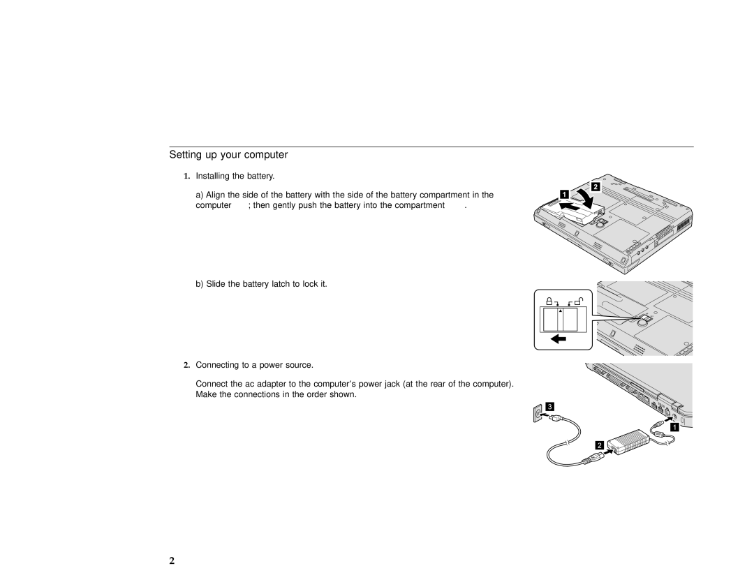 IBM 62P9239 setup guide Setting up your computer 