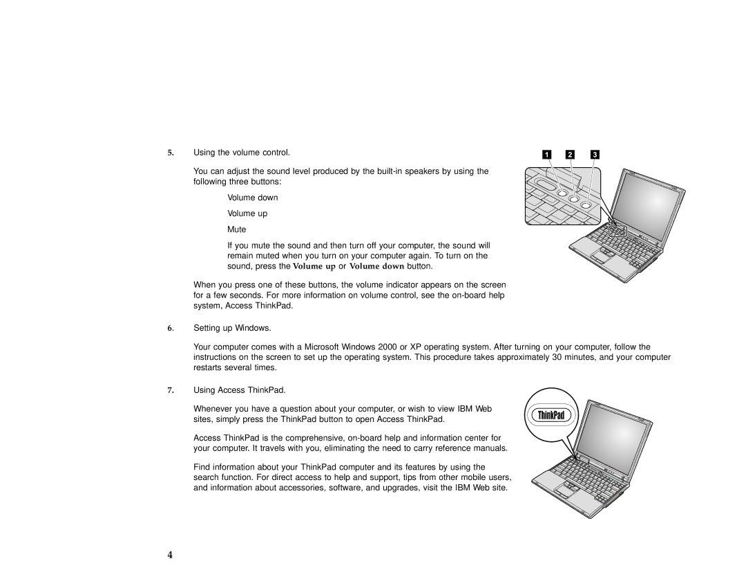 IBM 62P9239 setup guide Using the volume control 