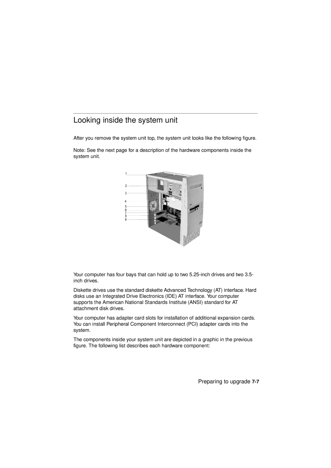 IBM 2194, 6345, 2193 manual Looking inside the system unit 