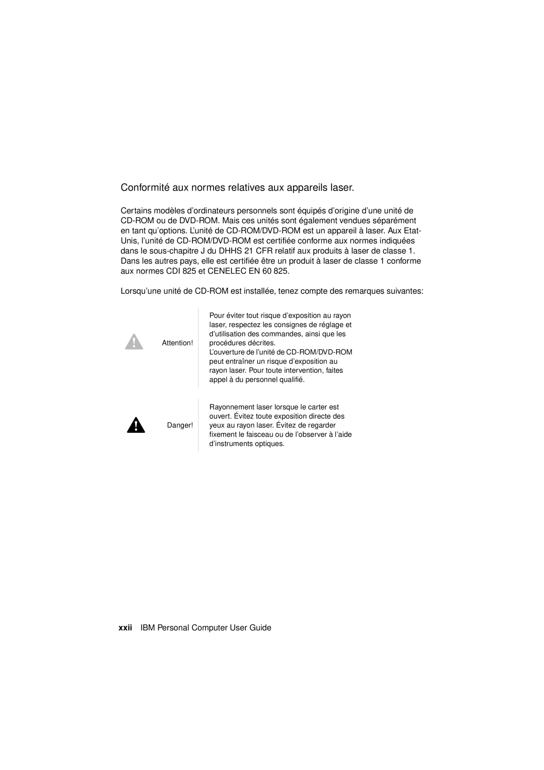 IBM 2194, 6345, 2193 manual Conformité aux normes relatives aux appareils laser 