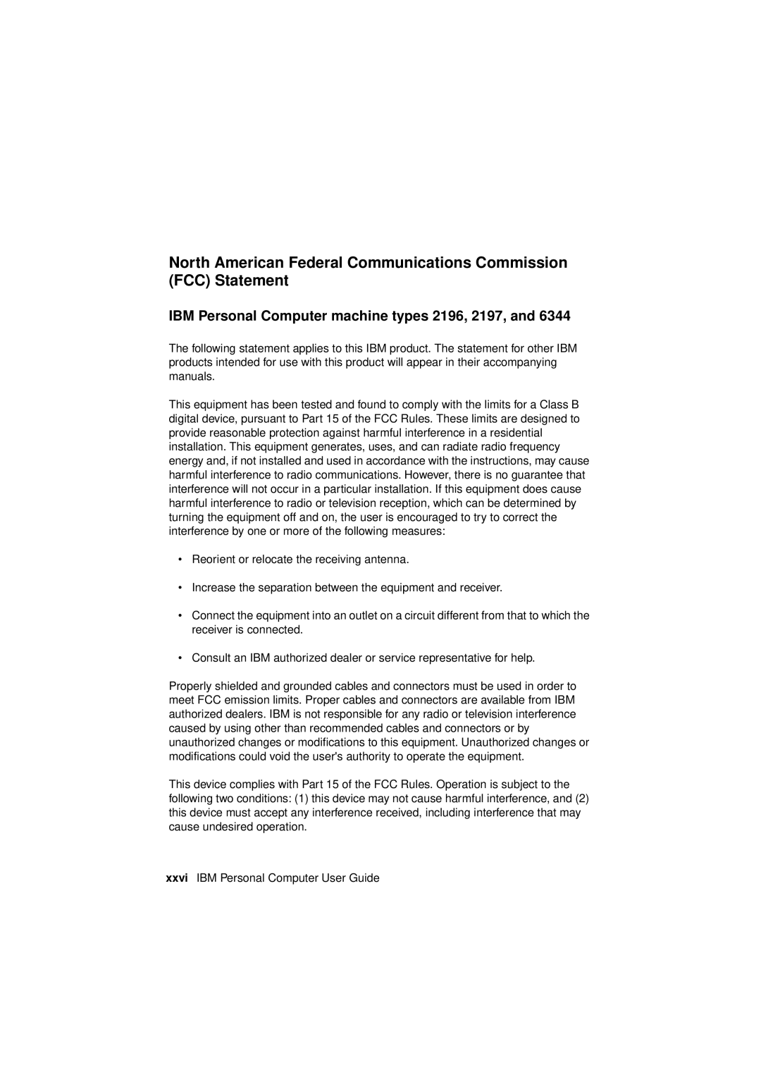 IBM 2193, 6345, 2194 manual IBM Personal Computer machine types 2196, 2197 