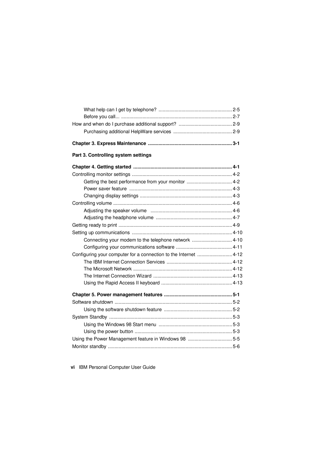 IBM 6345, 2194, 2193 manual Power management features 