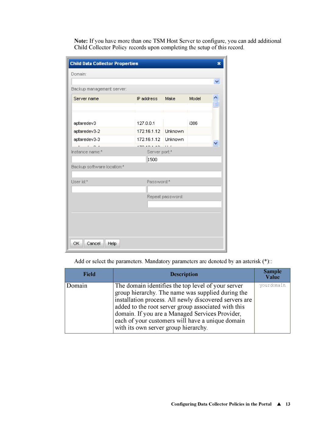 IBM 6.5 manual Domain Domain identifies the top level of your server 