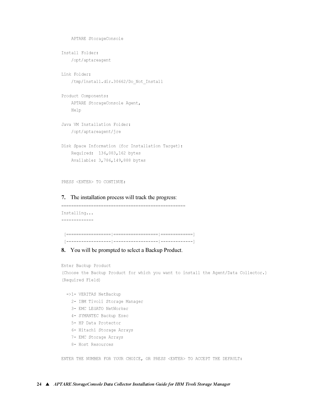 IBM 6.5 manual Installation process will track the progress 