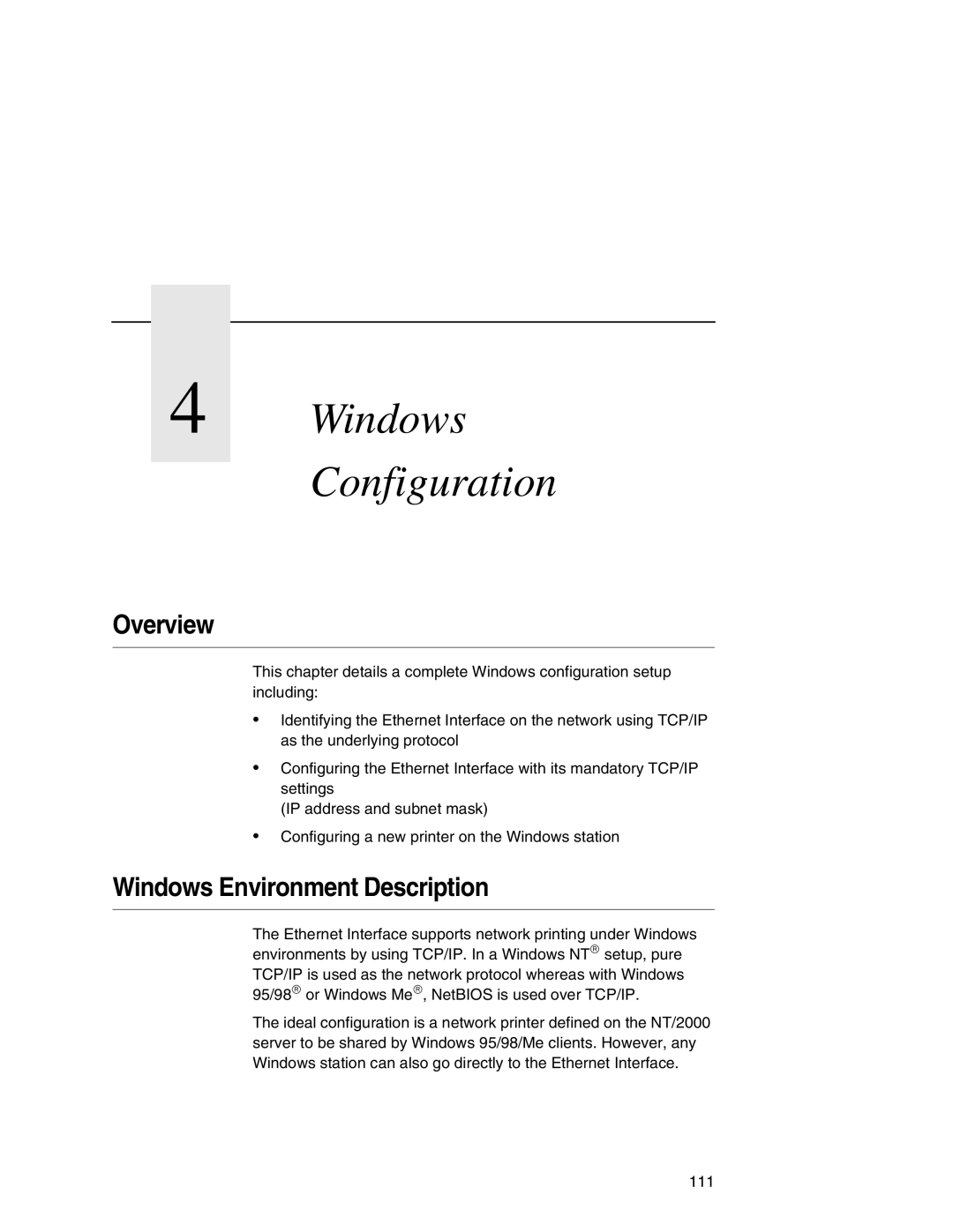 IBM 6500 manual Windows Configuration, Windows Environment Description 