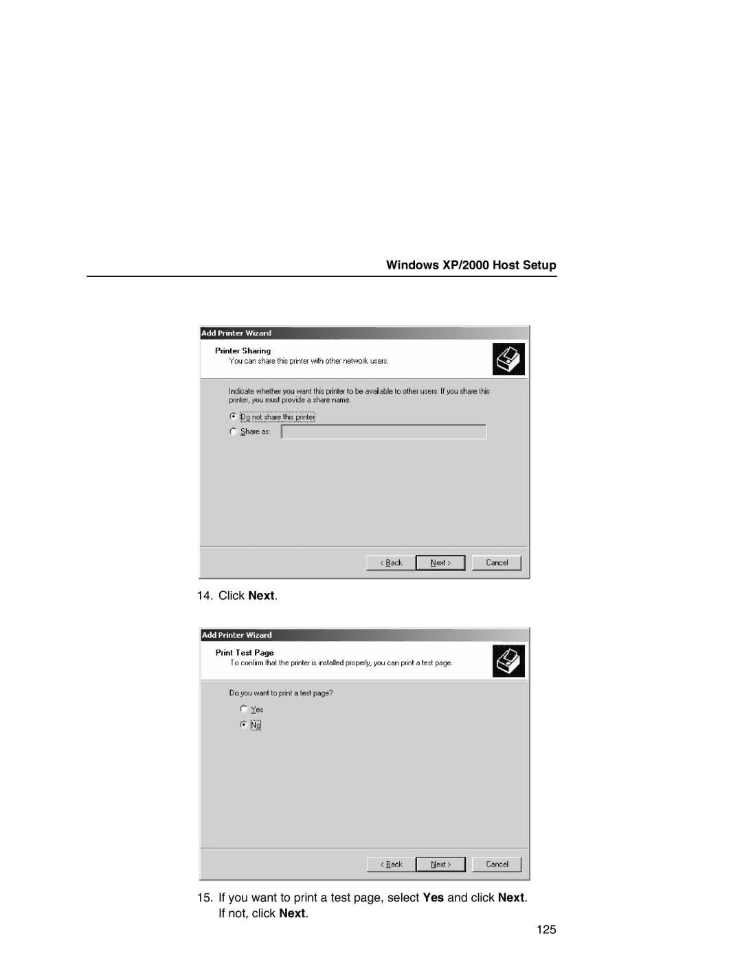 IBM 6500 manual Windows XP/2000 Host Setup 