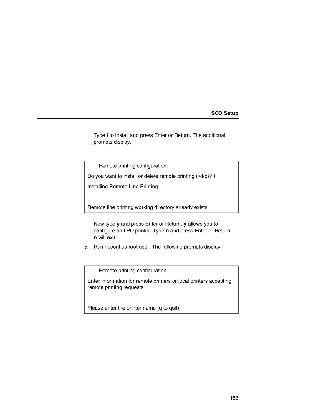 IBM 6500 manual SCO Setup 