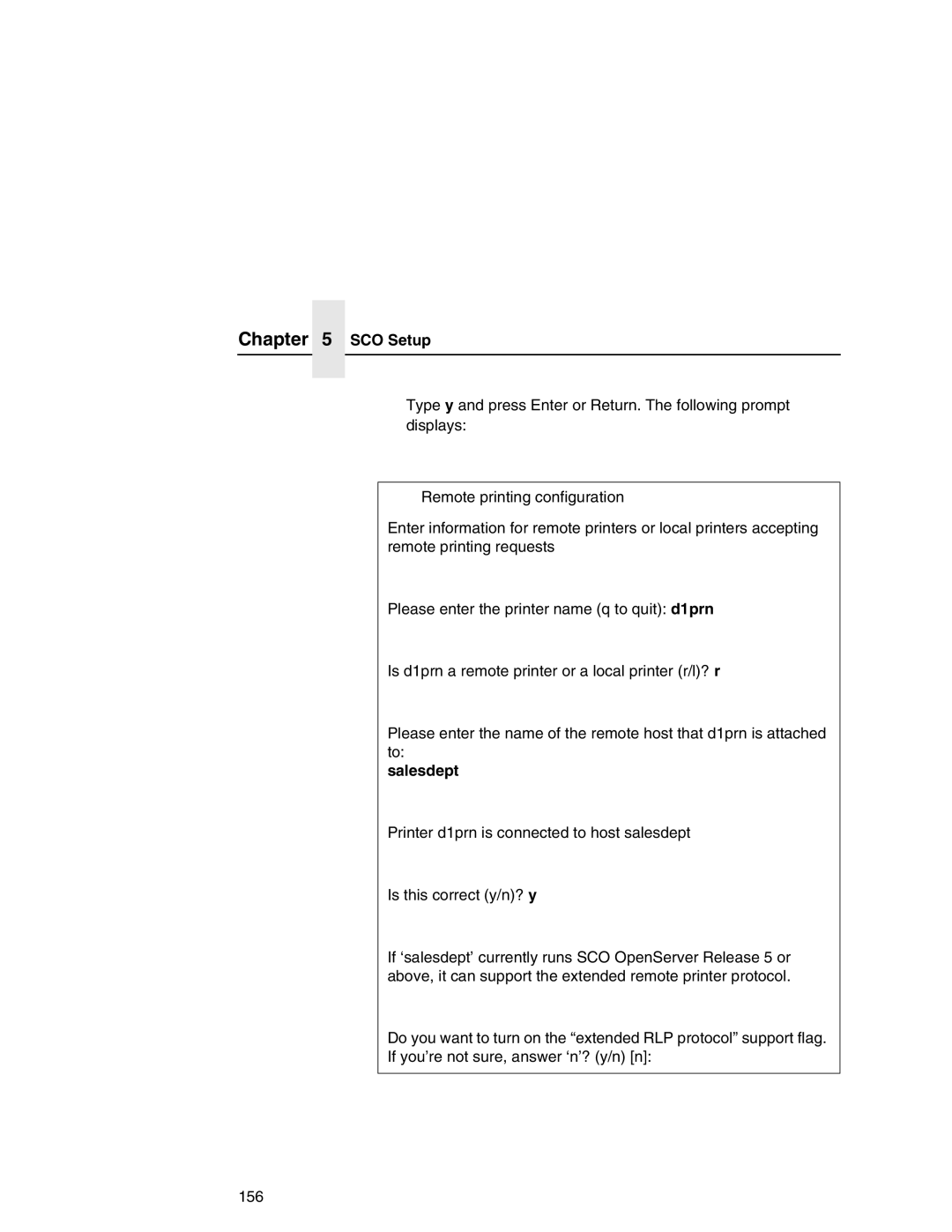 IBM 6500 manual SCO Setup 