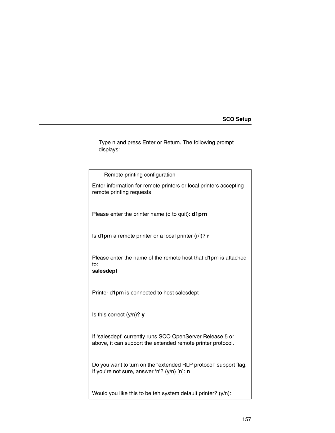 IBM 6500 manual SCO Setup 