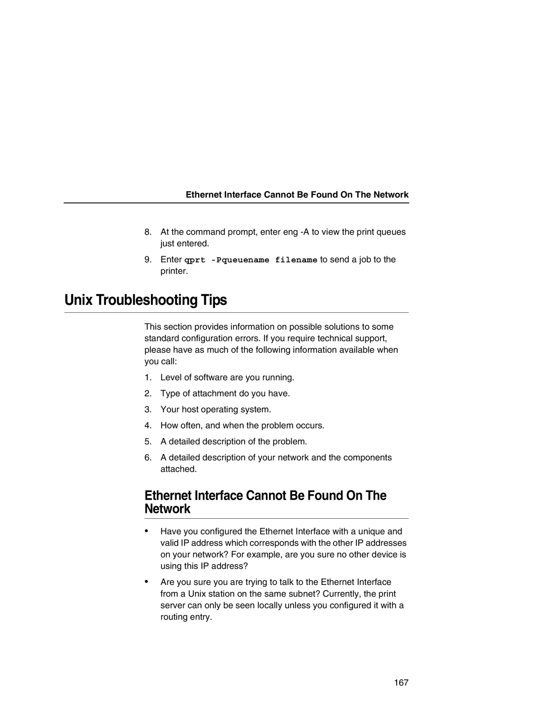 IBM 6500 manual Unix Troubleshooting Tips, Ethernet Interface Cannot Be Found On The Network 