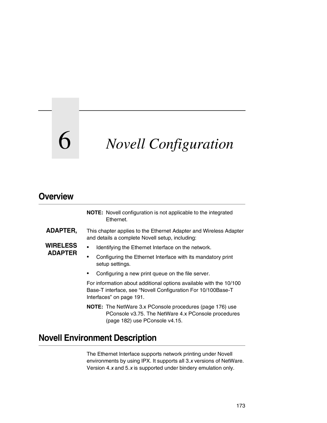 IBM 6500 manual Novell Configuration, Novell Environment Description 