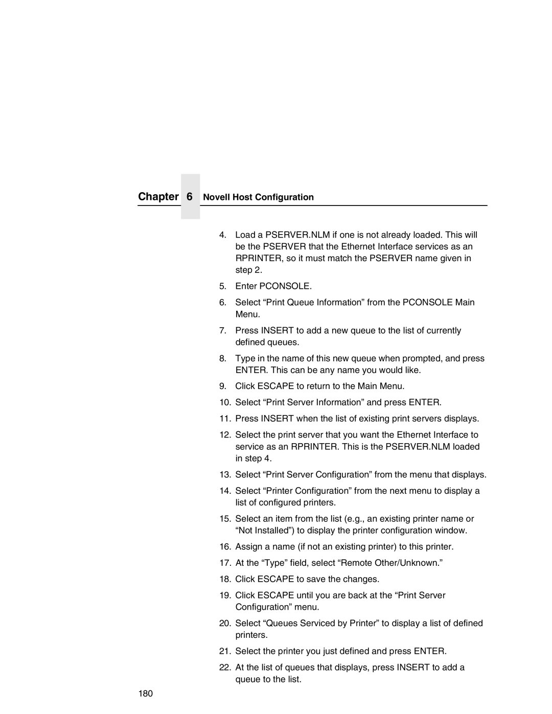 IBM 6500 manual Novell Host Configuration 