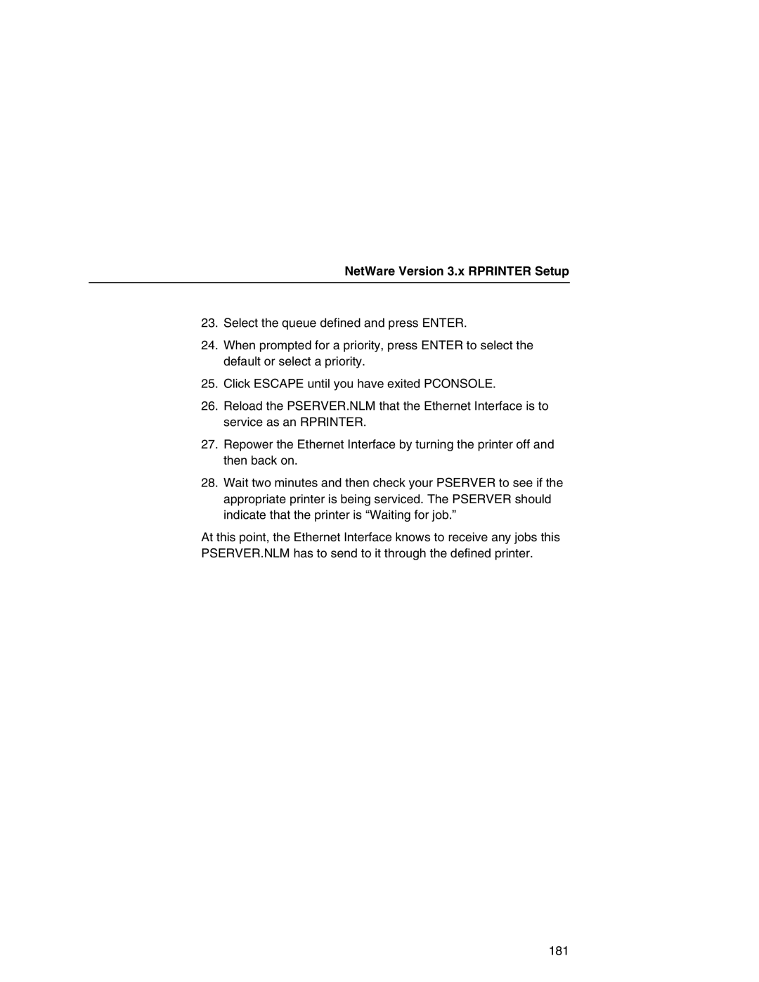 IBM 6500 manual NetWare Version 3.x Rprinter Setup 