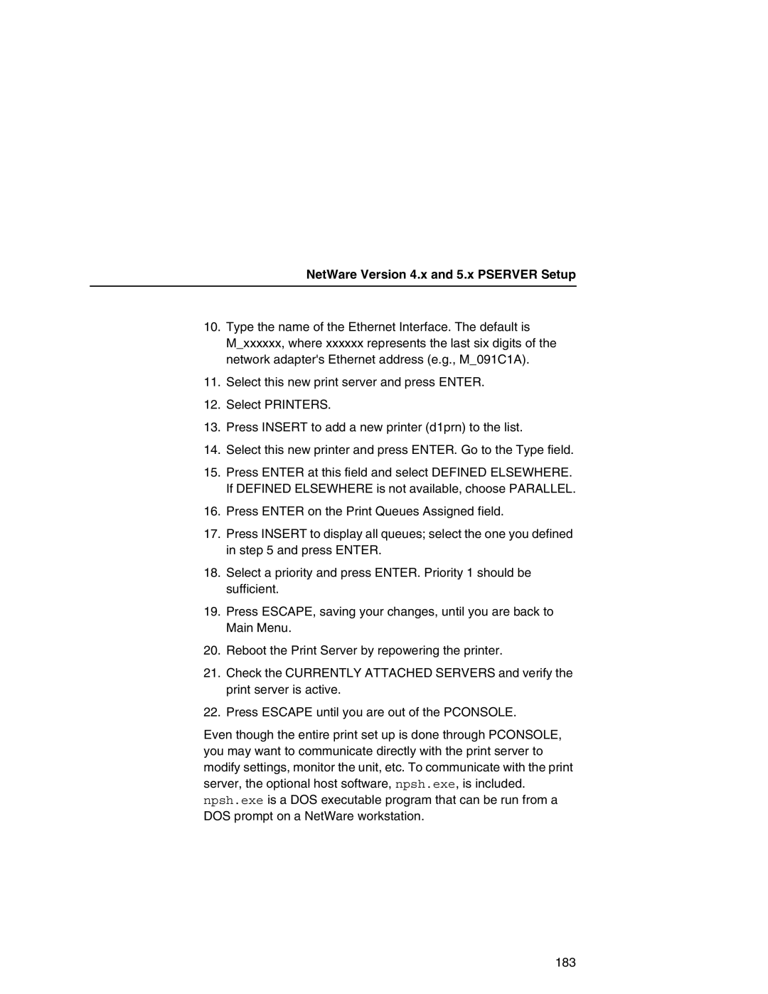 IBM 6500 manual NetWare Version 4.x and 5.x Pserver Setup 