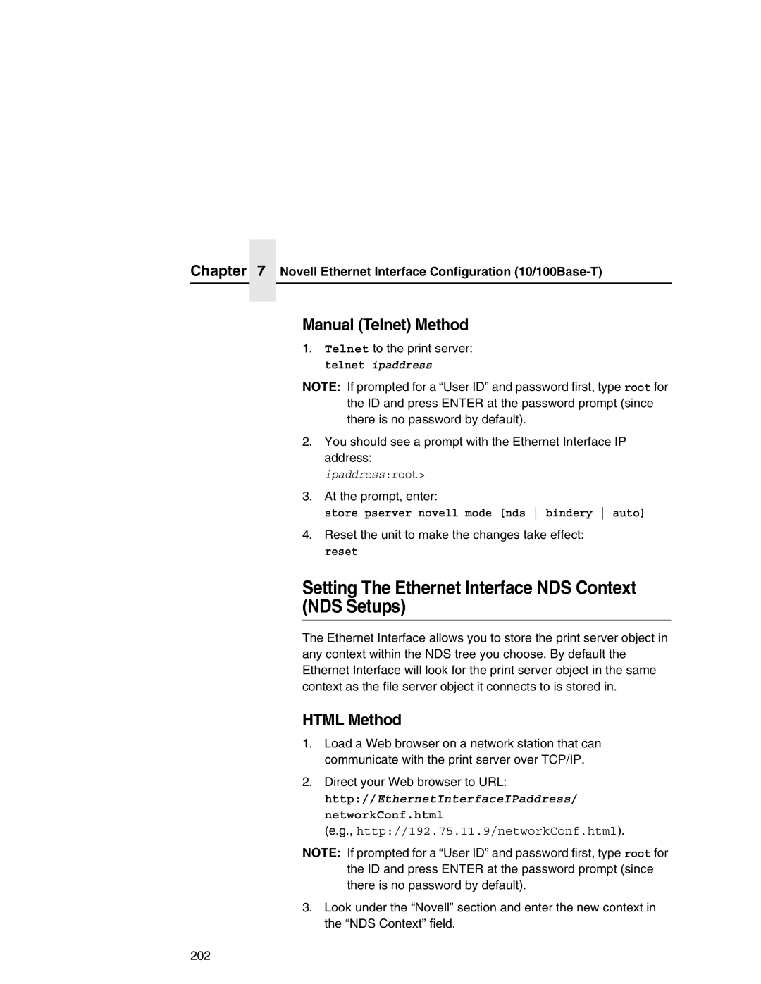 IBM 6500 manual Setting The Ethernet Interface NDS Context NDS Setups 