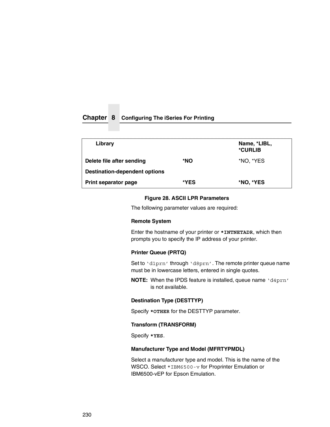 IBM 6500 manual Curlib, Yes No, *Yes 