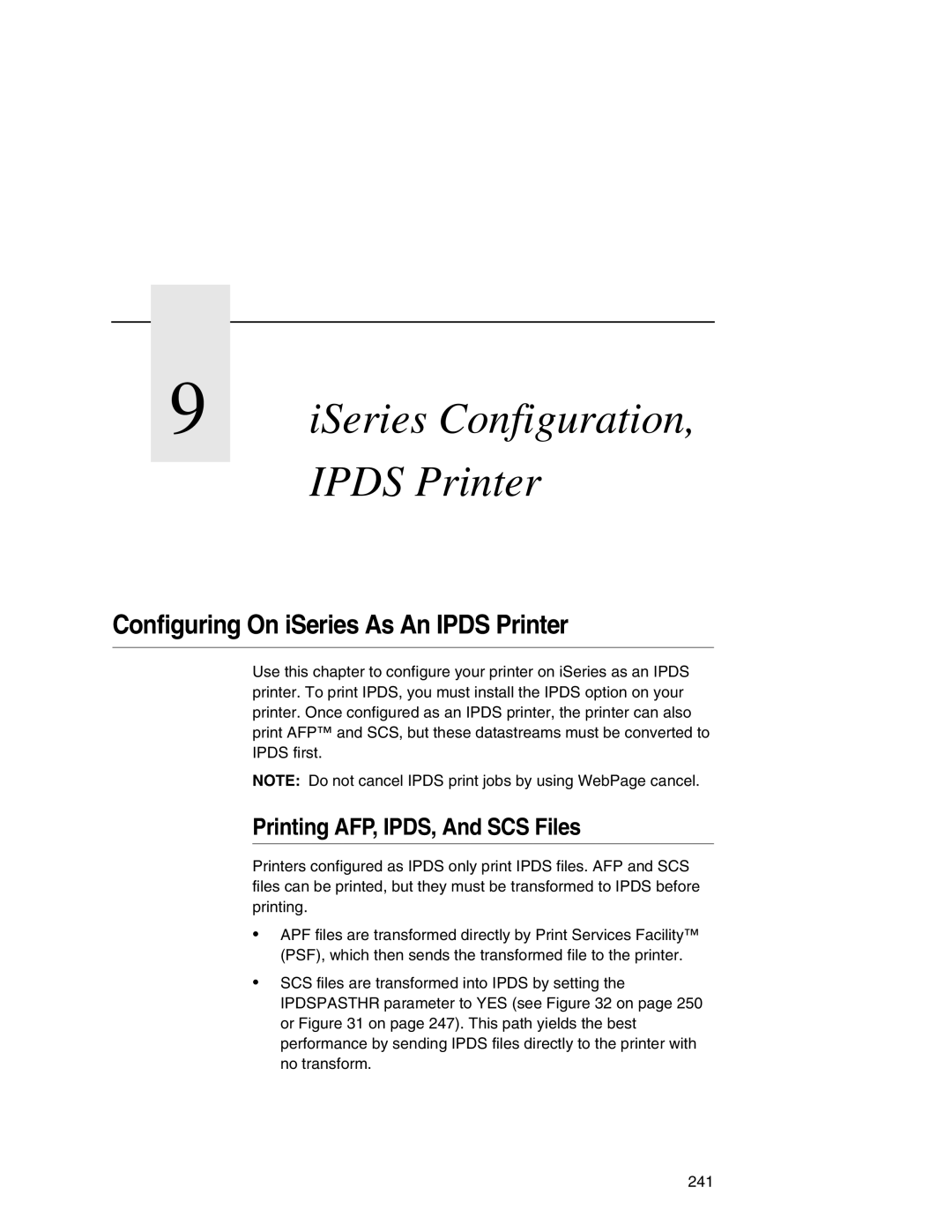 IBM 6500 manual Configuring On iSeries As An Ipds Printer, Printing AFP, IPDS, And SCS Files 