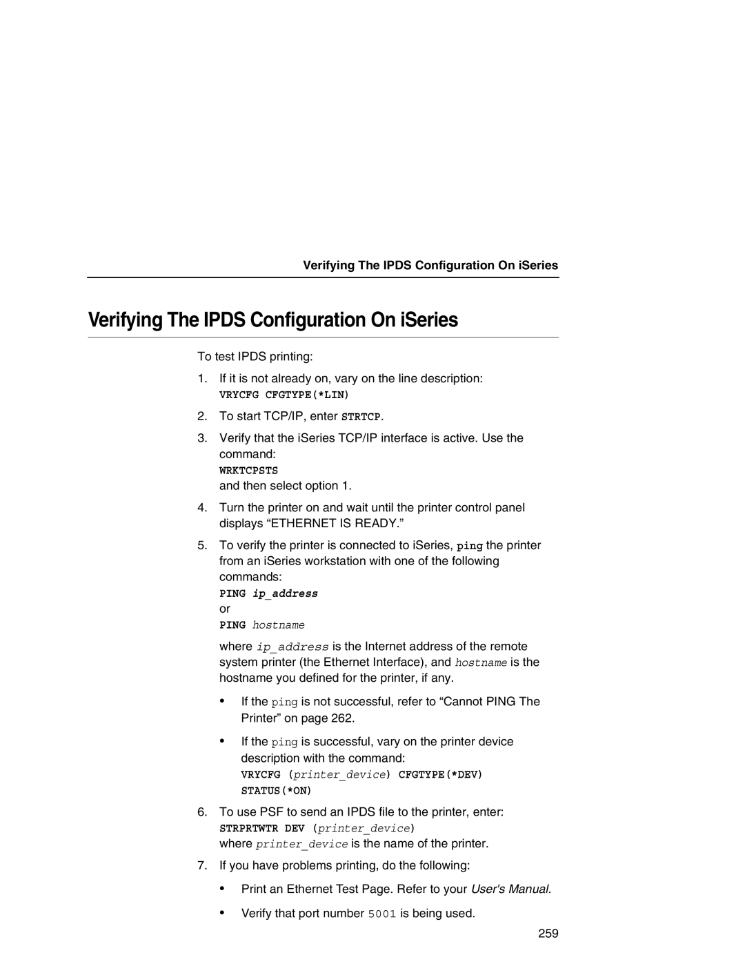 IBM 6500 manual Verifying The Ipds Configuration On iSeries 