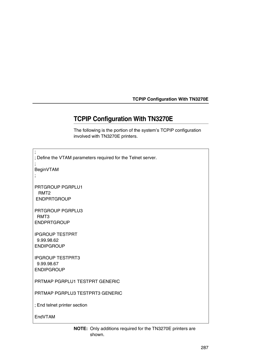 IBM 6500 manual Tcpip Configuration With TN3270E 