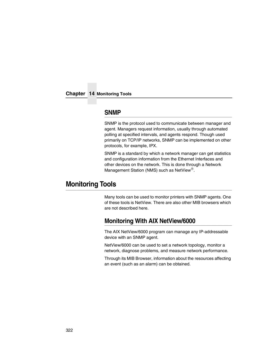 IBM 6500 manual Monitoring Tools, Monitoring With AIX NetView/6000 